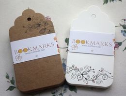 Scallop Blank Cardstock price swing Tag, Retro Gift Hang tag, Kraft paper gift card tag bookmark label Hang tag KD1