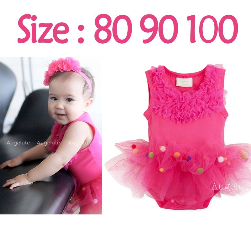 New 2013 Baby Girls Romper, Hot Red TUTU Body Suit For Infant And