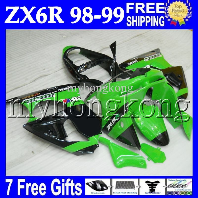 7 Free gifts Green black For YAMAHA FZ6R 09-12 FZ 6R FZ-6R 09 10 11 12 CMF1200 FZ 6 R Green 2009 2010 2011 2012 High Quality #1 Fairing Kit