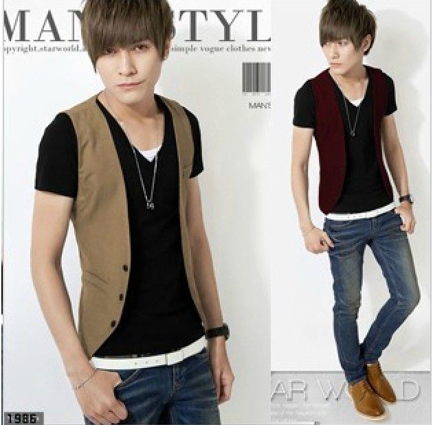 Compre ¡Caliente! Abrigos Chalecos Moda Hombre Delgado Chaleco De Los  Hombres Outwear Sin Mangas Del Chaleco A 12,49 € Del Suibian | Es.Dhgate.Com