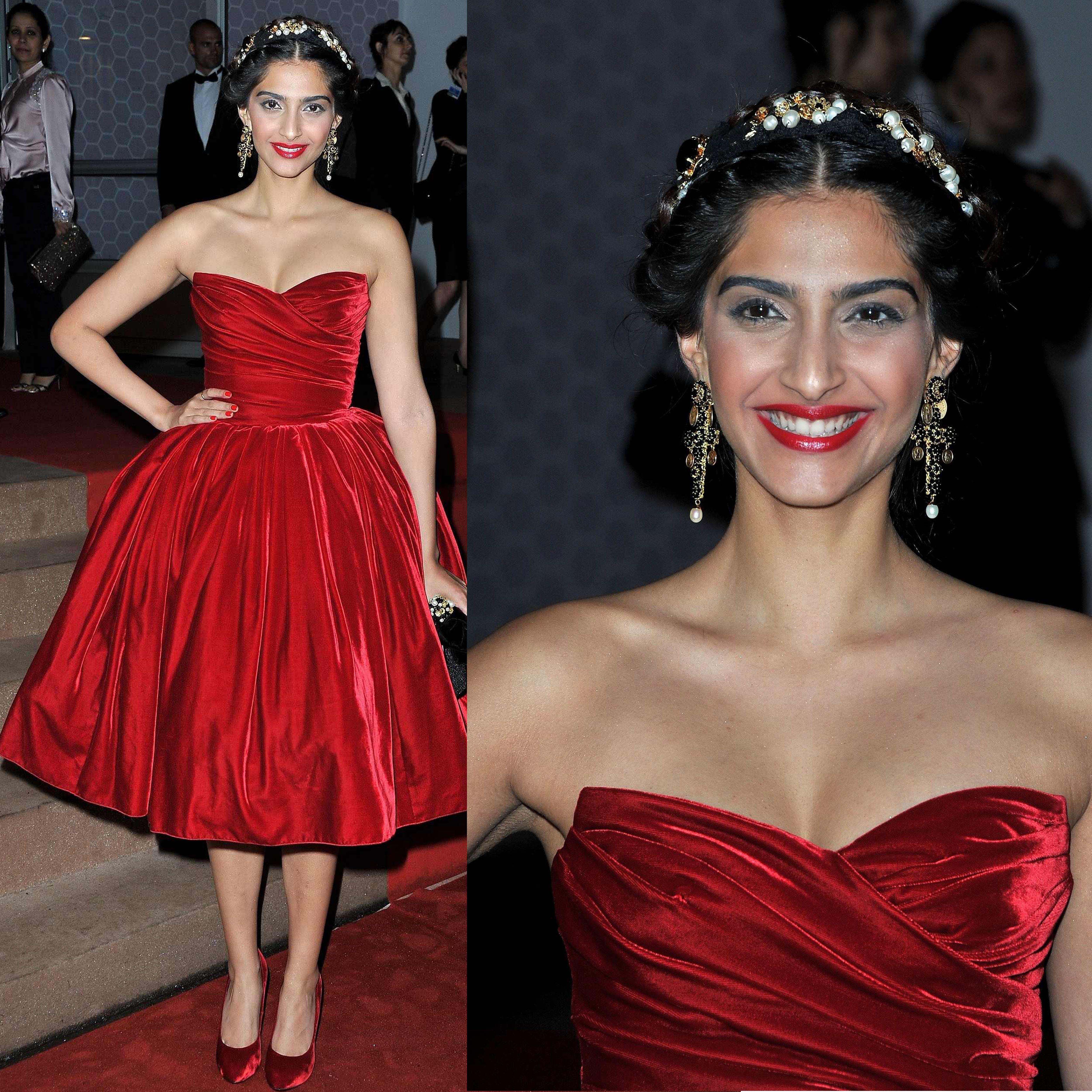 Evening Dress Celebrity Dress Sonam Kapoor Red Carpet Dressese ...