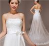 NEW Arrival ! 3 wearing of clothes methods detachable wedding dress A Line High Quality Bridal Strapless Lace Tulle Summer Wedding Dresses