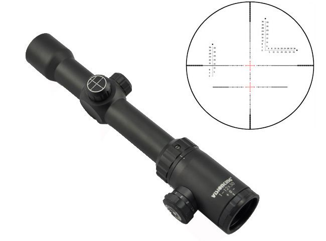 Geen verzendkosten! VisionKing 1-12x30 Tactical Mil-Dot Range Finder Accuracy Large Zoom Range Hunting 30mm Rifle Scope NIEUW