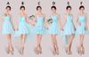 New Beach Wedding Bridesmaid Dresses Mixed Styles Short Knee Length Wedding Party Beaded Cheap Chiffon Bridesmaid Dresses