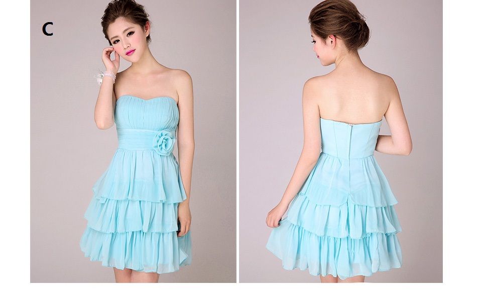 New Beach Wedding Bridesmaid Dresses Mixed Styles Short Knee Length