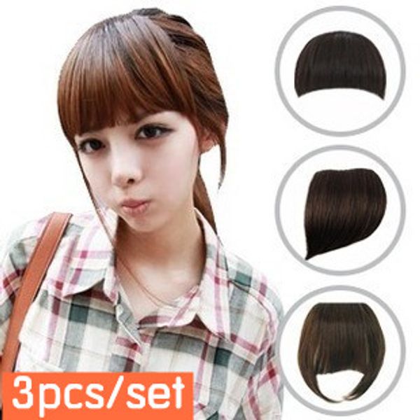 Ladies Hair Bangs Synthetic Hair Pieces Cute Fringe Set 3 Styles