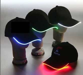 デザインLEDライトハットパーティー帽子男の子とグリルキャップ野球キャップファッション光の異なる色調整サイズ無料
