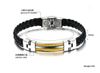18g N765 classic XMAS gift jewelry leather Stainless Steel Men's charm Bracelet silve gold