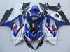 7ギフト！Suzuki GSXR 1000 2007 GSXR1000 07 08 GSX-R1000 2008 K7光沢whtie Bue Black SA124