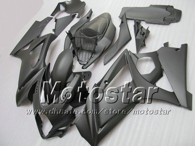 7GIFTS!Bodywork fairings for SUZUKI GSXR 1000 2007 GSXR1000 07 08 GSX-R1000 2008 K7 all flat black Sd14 with 7 gifts