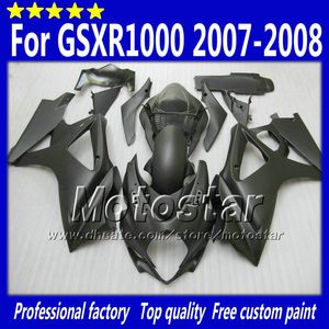 7GIFTS Bodywork fairings for SUZUKI GSXR GSXR1000 GSX R1000 K7 all flat black Sd14 with gifts