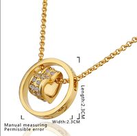 Qualität 18K Gold überzog Rhinestone-Kristallherz-Ring-hängende Halsketten-Art und Weiseschmucksachen freies Verschiffen 10pcs / lot