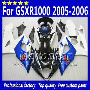 7 Geschenken Vogelvakken Set voor Suzuki GSXR1000 GSX R1000 GSXR K5 Glanzend blauw Wit Zwart Aftermarket Fairing SD54