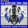 7 Gifts fairings set for SUZUKI GSXR1000 05 06 GSX-R1000 2005 GSXR 1000 2006 K5 glossy blue white black aftermarket fairing Sd54