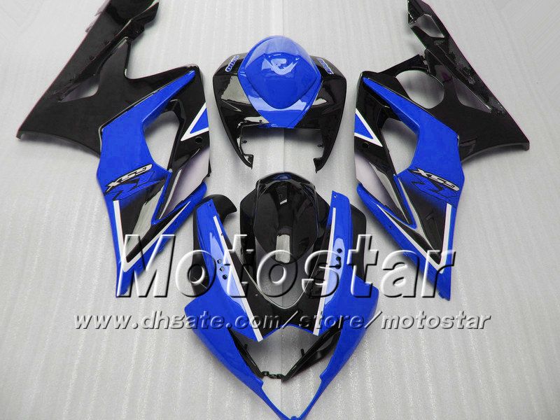 Fairings Kit för Suzuki GSX-R1000 05 06 GSXR 1000 K5 GSXR1000 GSX R1000 2005 2006 Glansig svart med mörkblå kroppsfeoking sf6