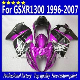 7 gifts fairings kit for suzuki gsx1300r hayabusa 1996 2007 gsx 1300r 9607 gsx1300r glossy black purple fairing bdoy set sf15