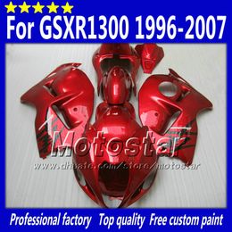 -Kit de 7 carénages cadeaux pour SUZUKI GSX1300R hayabusa 1996 - 2007 GSX 1300R 96-07 GSX-1300R carénage rouge brillant ensemble bdoy Sf76