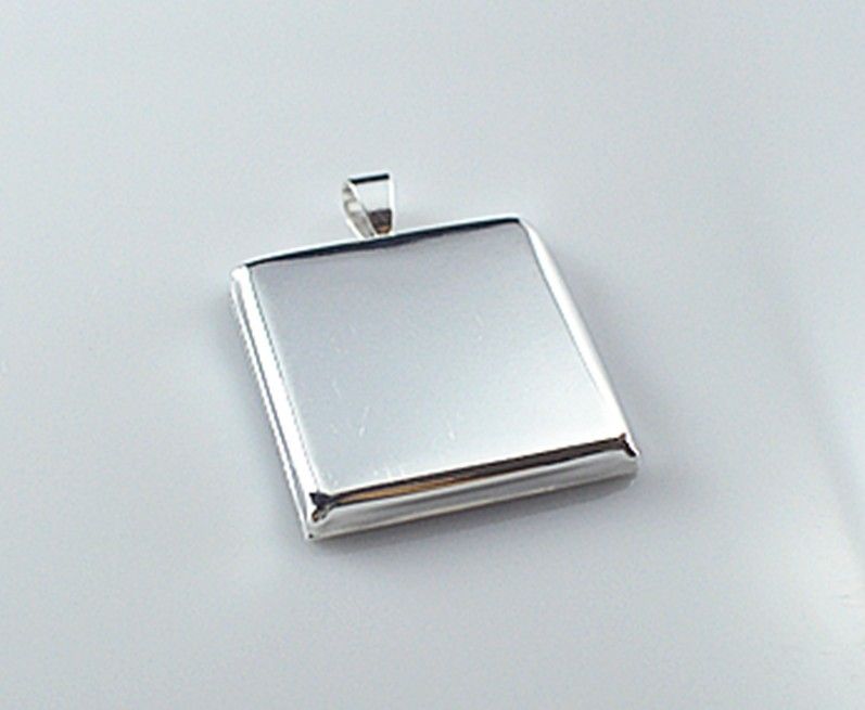 25mmPendant /Pendant Blank/Pendant Settings for male/Sterling silver plated/silver bezel