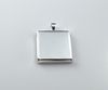 25mmPendant /Pendant Blank/Pendant Settings for male/Sterling silver plated/silver bezel