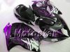 7 Gifts abs fairings for SUZUKI GSX1300R hayabusa 1996 - 2007 GSX 1300R 96-07 GSX-1300R purple flame in glossy black fairing body set Sf42