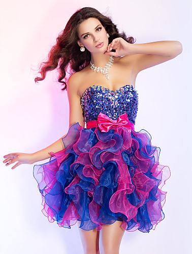 short colorful dresses puffy rhinestone multi dress prom mini homecoming lt110 fashionable graceful arrival visit