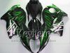 Motorcykel Fairings för GSX-1300R 1996 1997-2007 SUZUKI GSX1300R Hayabusa 96-07 Grön flamma i svart kroppsarbete Faäkning med 7 gåvor JK32