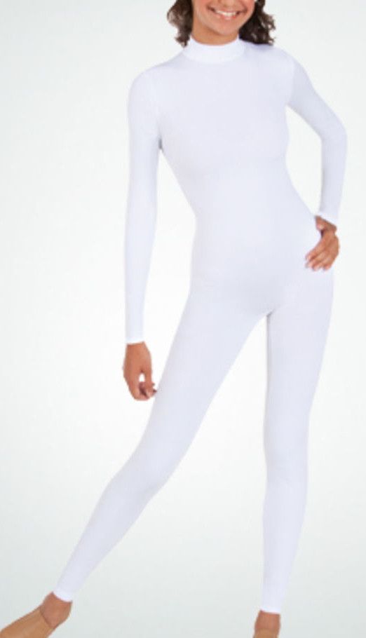 Lycra Spandex Adult Unitard Catsuit Bodysuit Back YKK Zip 5 Sizes Black & White