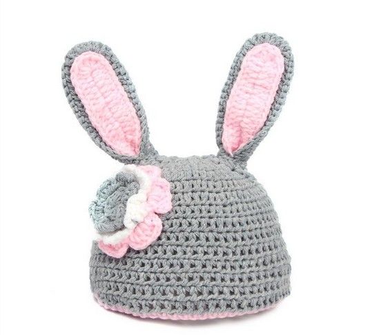 Ren handgjorda spädbarns småbarn Baby Rabbit Fox Modeling Pure Wool Hat 2st Set Newborn Pography Props Beanies Caps lot QS359491915