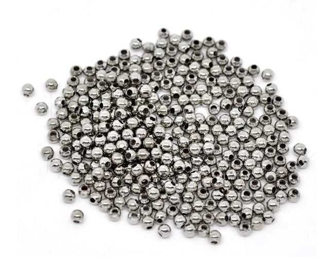 Smooth Ball Spacer Beads 3mm Dia. Jewelry Making Findings Wholesale