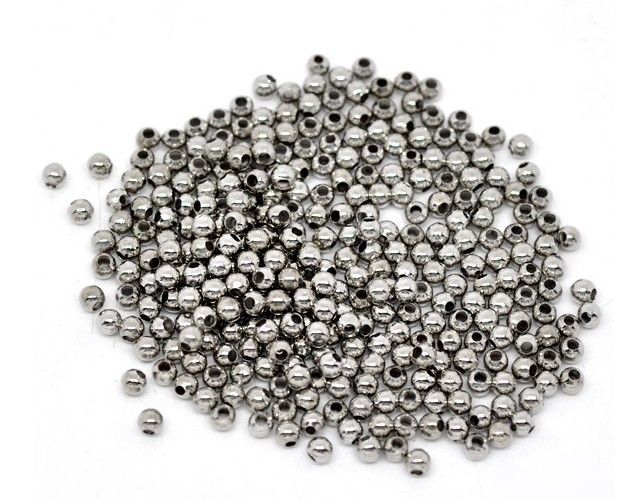 Smooth Ball Spacer Beads 3mm Dia Jewelry Making Findings Whole2651277