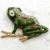 12pcs/lot Fashion animal Brooches Clear Crystal Rhinestone Enamel Brooch Pin Frog Brooches Jewelry C2111