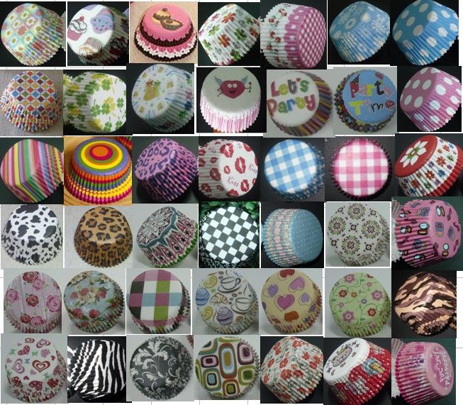 Vacker matkvalitet Priting Baking Cups Cupcake Liners Muffin Fodral Papper Cake Cup Bröllopsfest Xb1