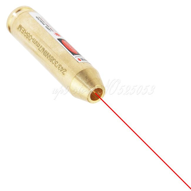 Tactical Hunting Brass CAL: . 243/.308WIN/7MM-08REM Caliber Cartridge Laser Bore Sighter Red Laser Boresighter