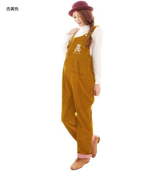 Shop Maternity Bottoms Online, Corduroy Overalls Bear Maternity Pants