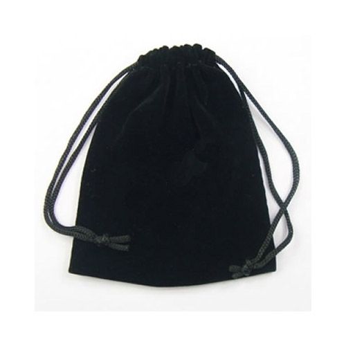 100 pçs / lote preto veludo bolsas de jóias bolsas para o projeto de embalagem de presente de moda de artesanato B03