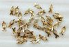 140PCS Antiqued Gold Cancer Awareness HOPE Ribbon Charms A5104G