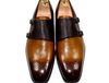 Dress shoes Monk shoes oxford custom handmade shoes genuine calf leather color brown double buckles new arrival HD-0130