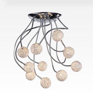 Living Room Ceiling Pendant Lamp 10 Aluminum Wire Balls Original Design Modern Adjustable Arms Bedroom Study Room ceiling light