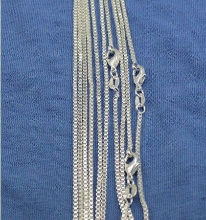 

Free shipping,wholesale 925 Silver 1mm Box Chain Necklace Silver Necklace,925 sterling chain necklace