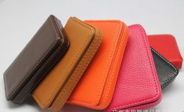 Business party favors men women Luxury PU leather business cards case bank credit card wallet cases holders box