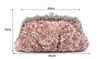 2015 In stock silver crystal sequin heavy beaded antique wedding bridal handbag evening party handbag clutch