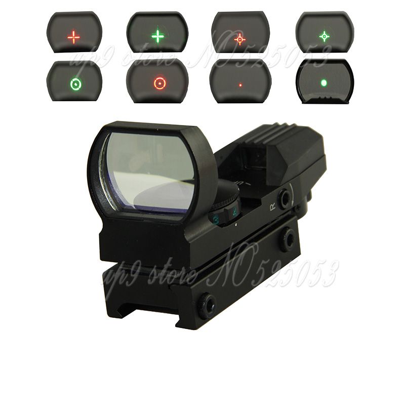 Red Green Dot Sight Tactical Rifle Scope 4 Reticle Reflex 11mm Rail MOA Mount US 760943185331 