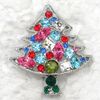 Wholesale C439 Multicolour Marquise Crystal Rhinestone Christmas tree Pin brooch Christmas Gift Brosche