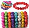 free shipping skull bracelet Turquoise Skull Strand Multicolor Bracelet Stretch bracelet Nice bracelets wholesales 8colors