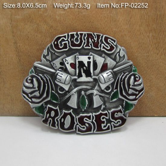 BuckleHome Rose Belt Buckle Metal Gun Belt Buckle Western Buckle FP