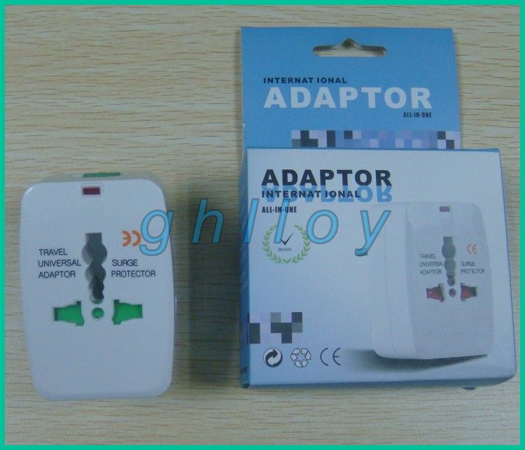 Universal Adaptador de Adaptador de Plugue Internacional ALL IN ONE AC Plug Power adaptador de Viagem 200 pçs / lote