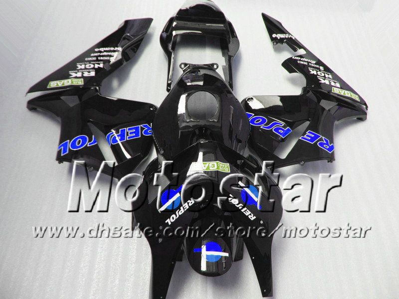 7ギフト射出成形フェアリングキットホンダCBR 600 RR 03 04 CBR600RR F5 2003 2004 Repsolブラックオートバイフェアリング