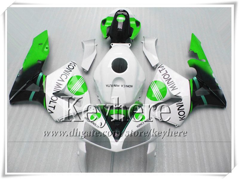 Motorcykelmässa injektion för Honda CBR600RR 05 06 CBR 600RR F5 2005 CBR-600RR 2006 White Green Black Bodywork Set With 7 Gifts YR10