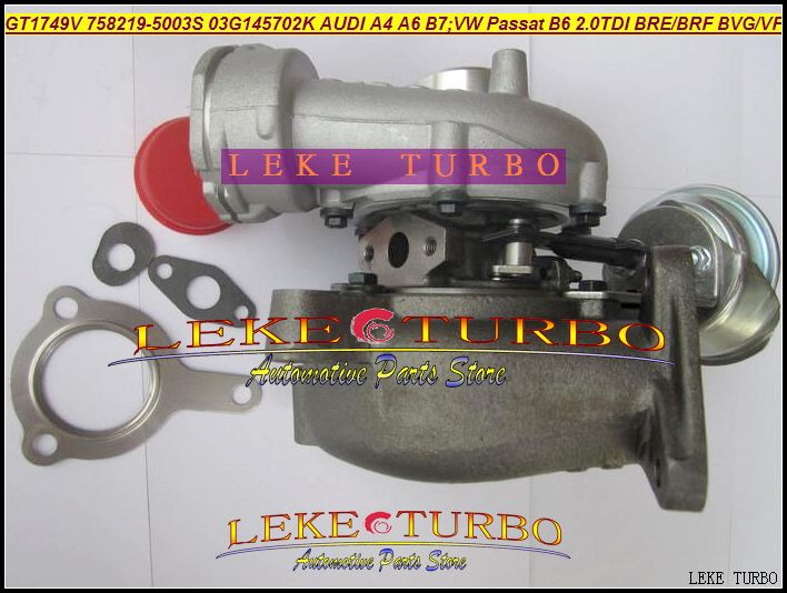 GT1749V 758219 758219-5004S 758219-0002 03G145702K 03G145702F Turbo Turbocharger för AUDI A4 A6 VW PASSAT B6 2004-08 BLB BRE DPF 2.0L TDI