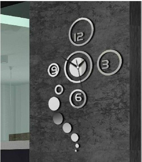 free delivery 3d mirror wall stickers diy fashion wall clock special